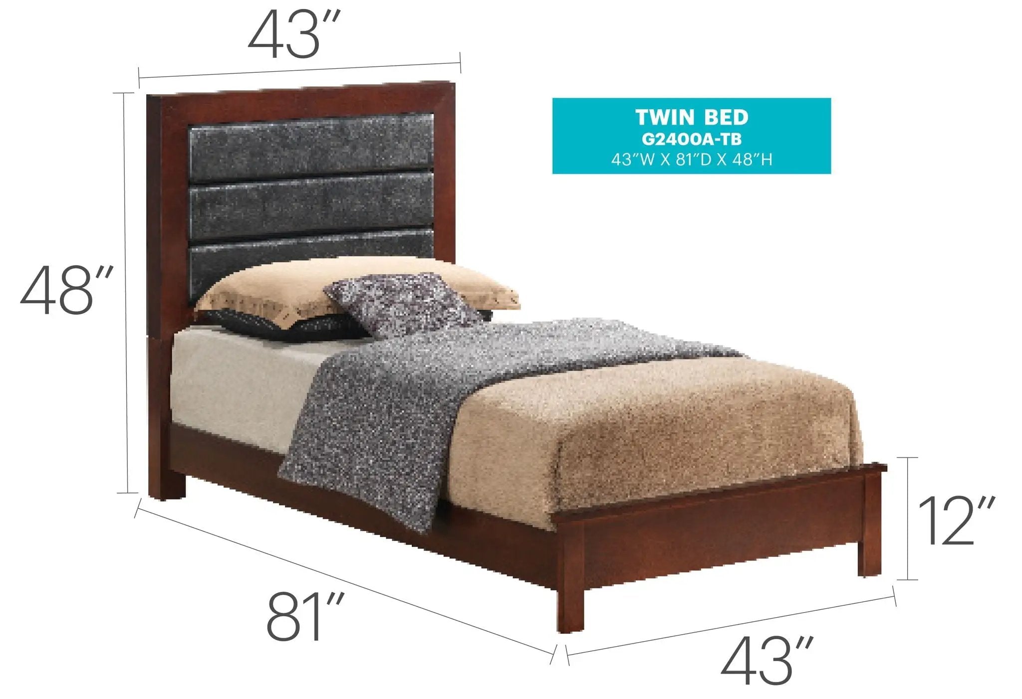 Transitional Modern Design Bed by Unique Piece Furniture