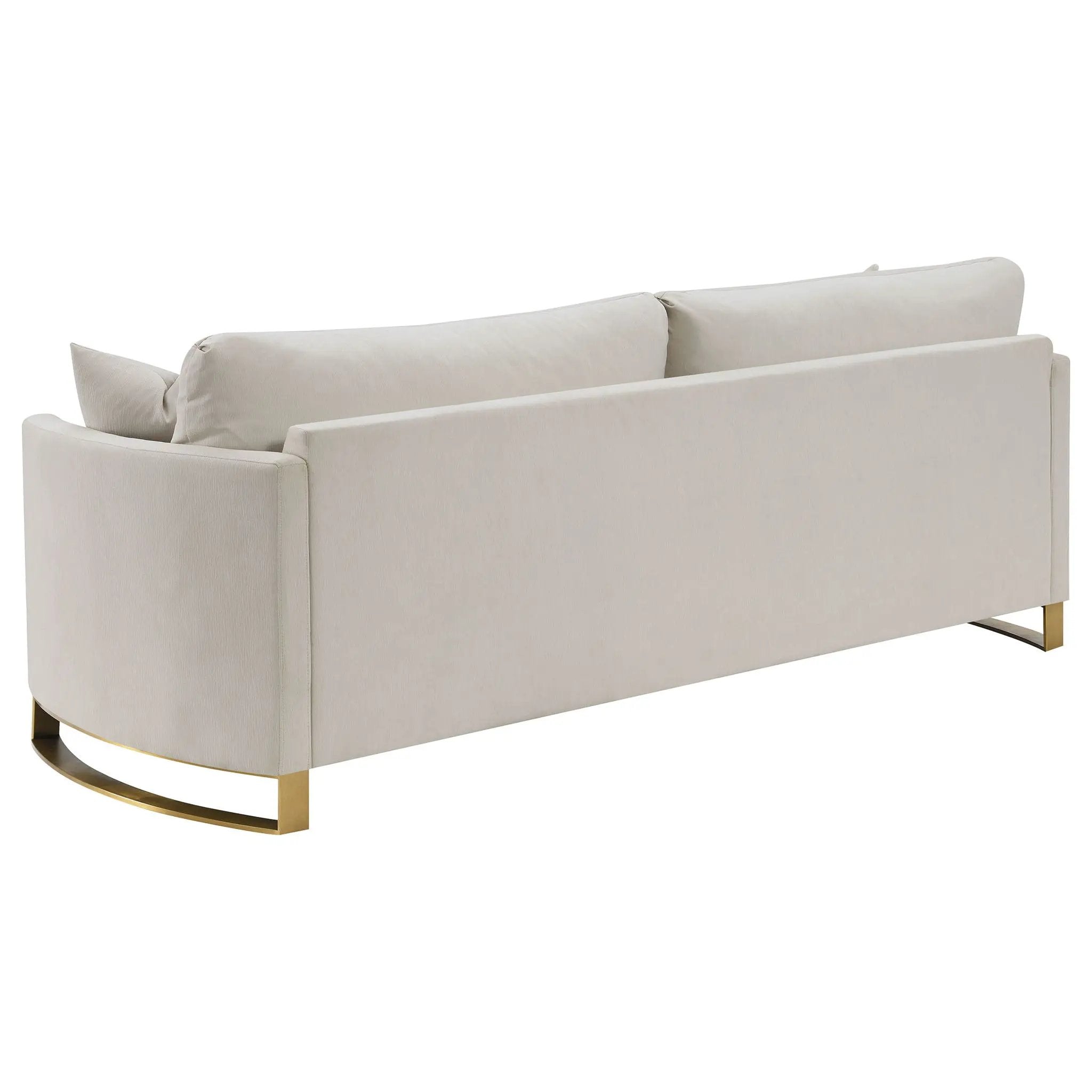 Corliss 3-piece Upholstered Arched Arm Sofa Set Beige by Unique Piece Furniture