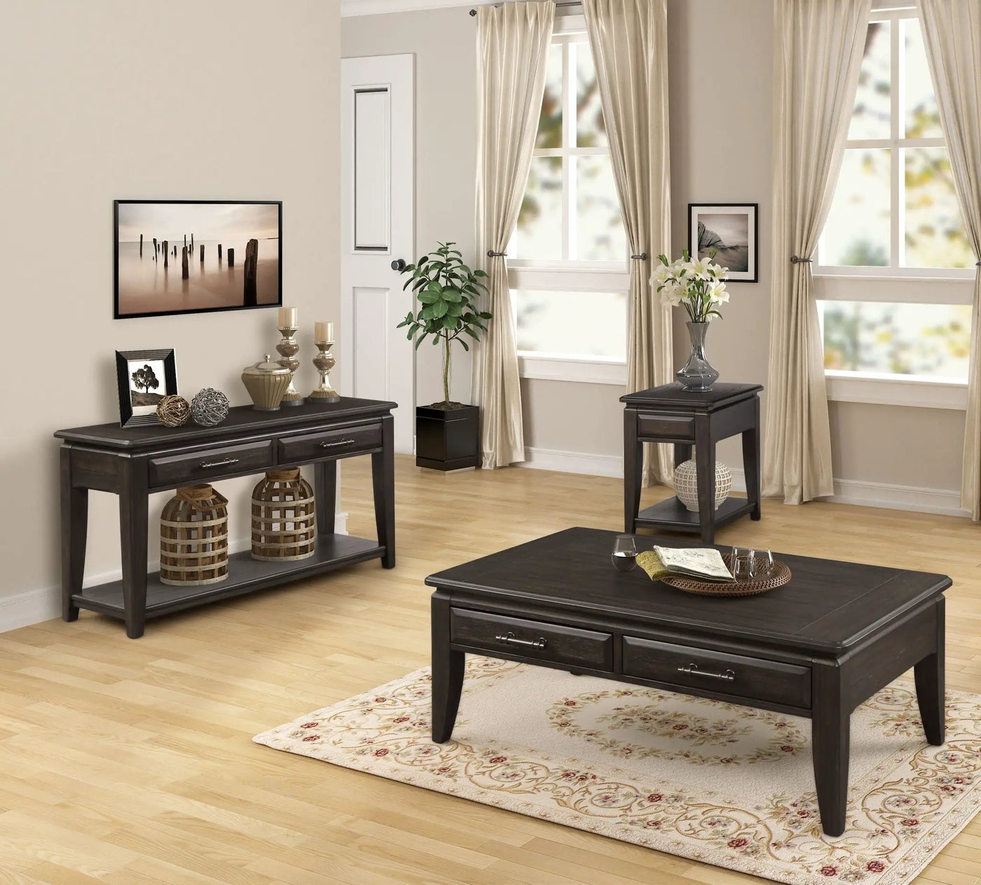Traditional Table With Storage by HouseOfZazla