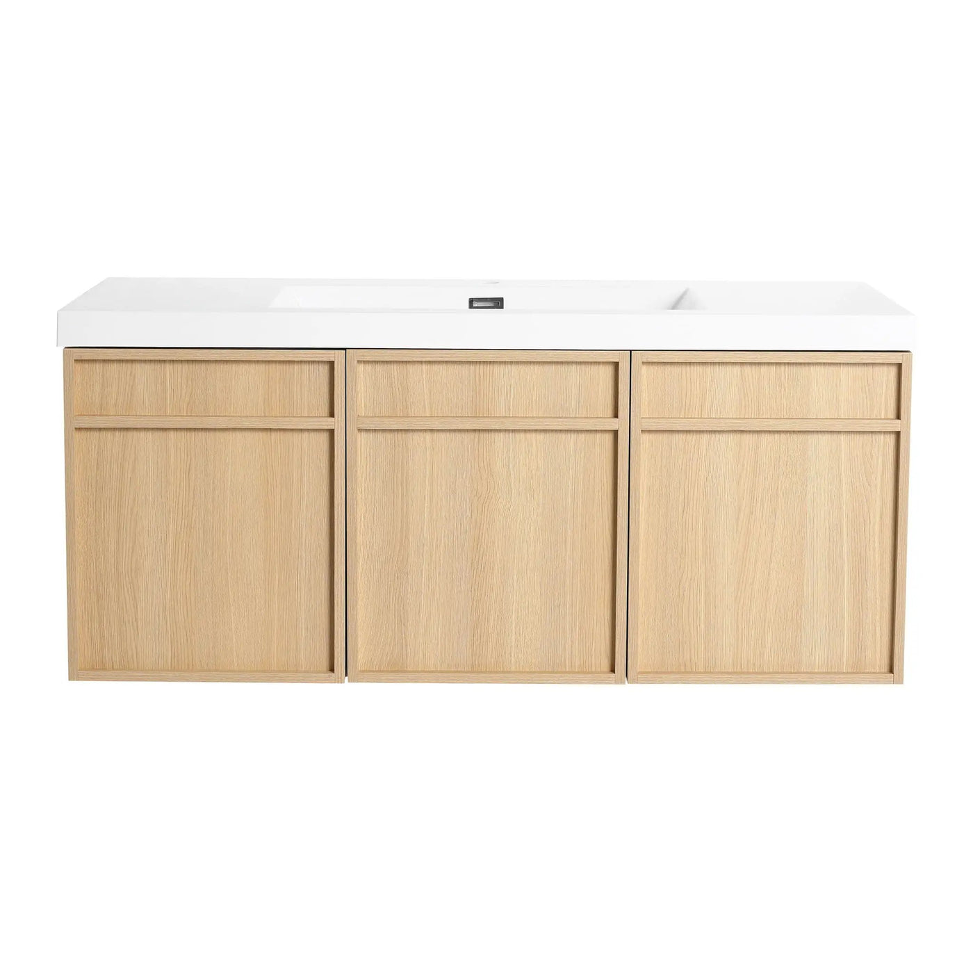 Wall-Mounted Bathroom Vanity With Resin Sink And Soft Closing Doors by HouseOfZazla