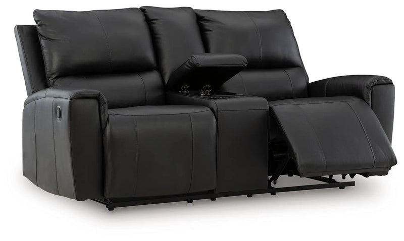Glossmore - Reclining Loveseat With Console - Black by Unique Piece Furniture