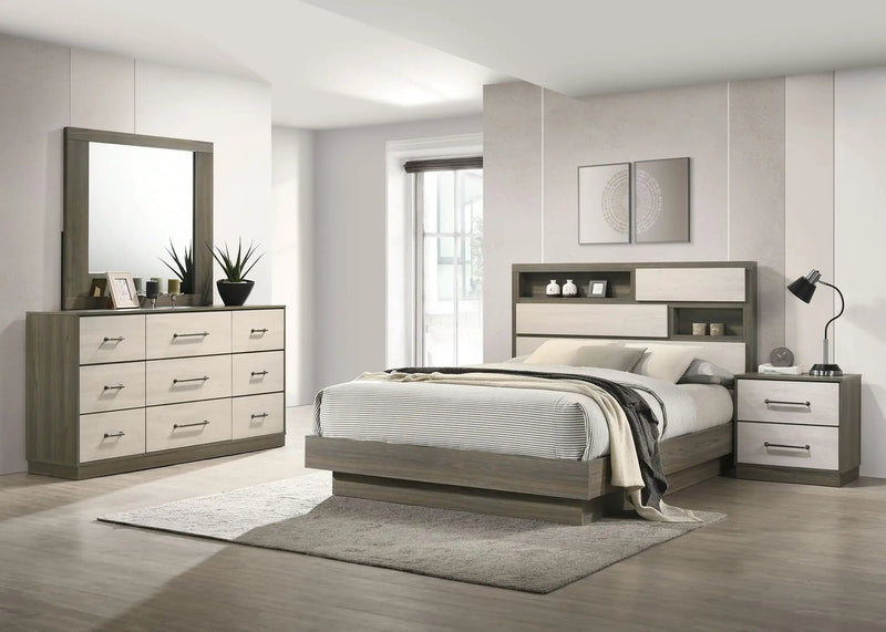 Fenwick 4-piece Queen Bedroom Set Grey Oak by Unique Piece Furniture