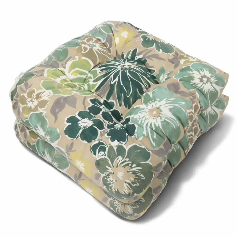 Outdoor Chair Cushions Set of 2, 19 x 19 x 4 Inch Tufted Seat Cushions by HouseOfZazla
