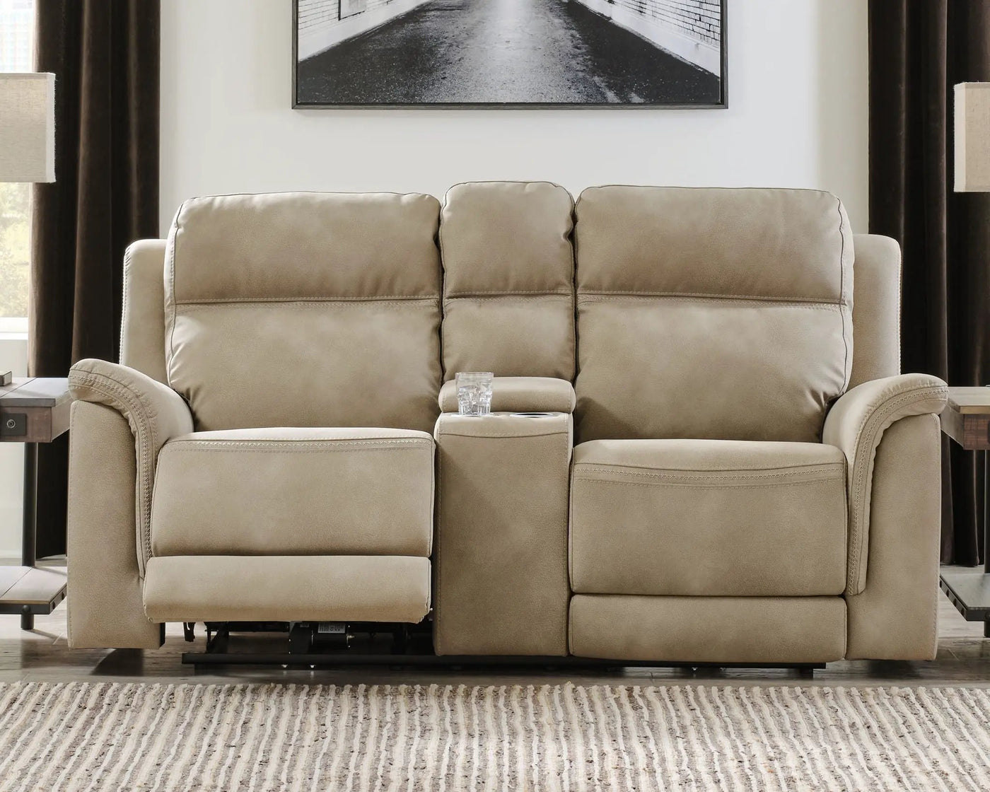 Next-Gen Durapella - Reclining Power Loveseat With Console by Unique Piece Furniture