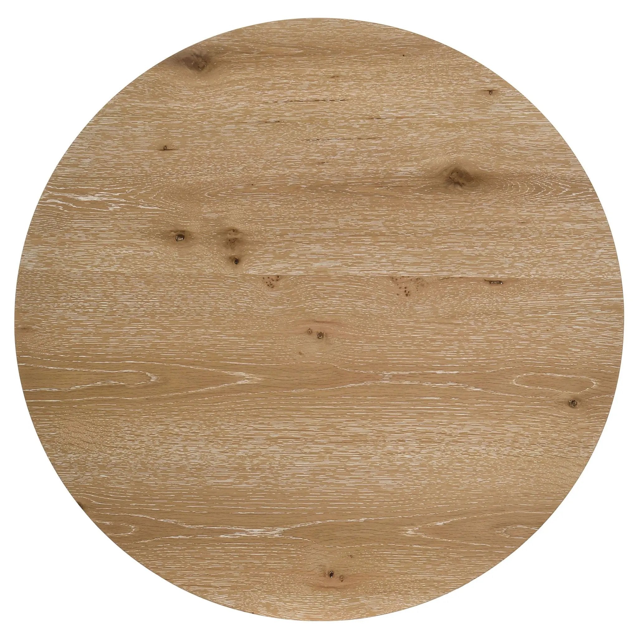 Kessler Round Sculptural Wood Coffee Table Light Oak by Unique Piece Furniture
