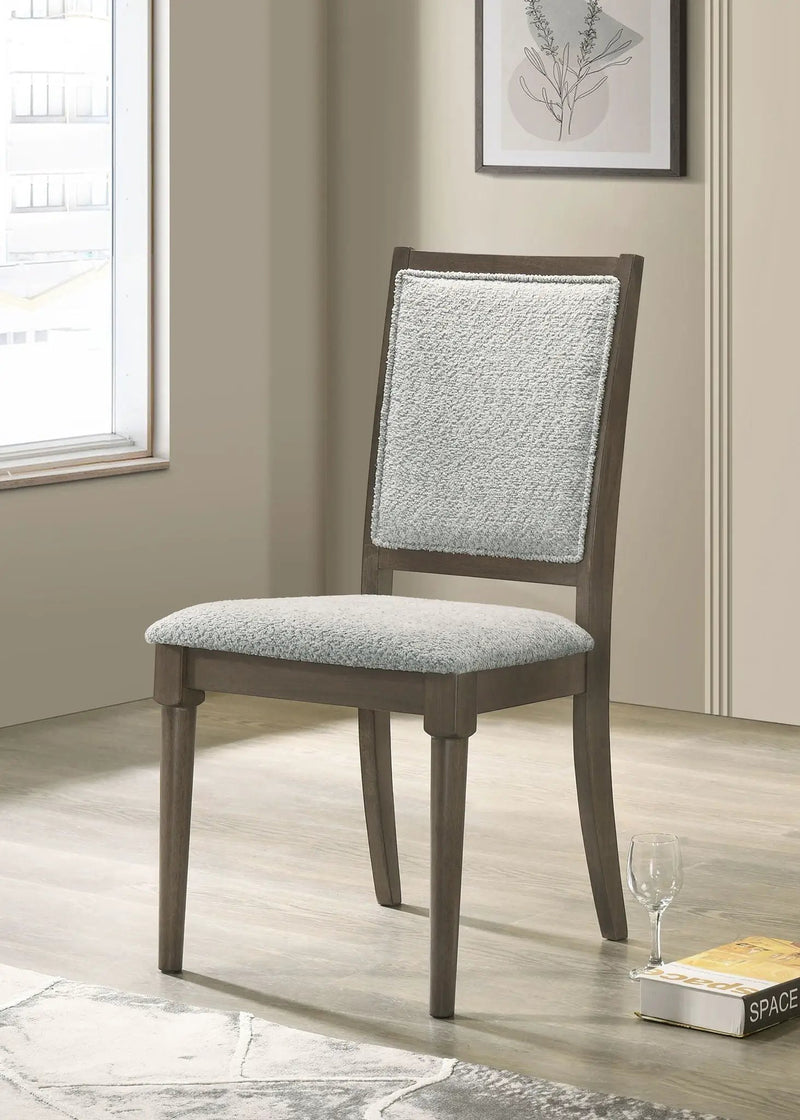 Onslow Upholstered Dining Side Chair Dark Brown (Set of 2) by Unique Piece Furniture