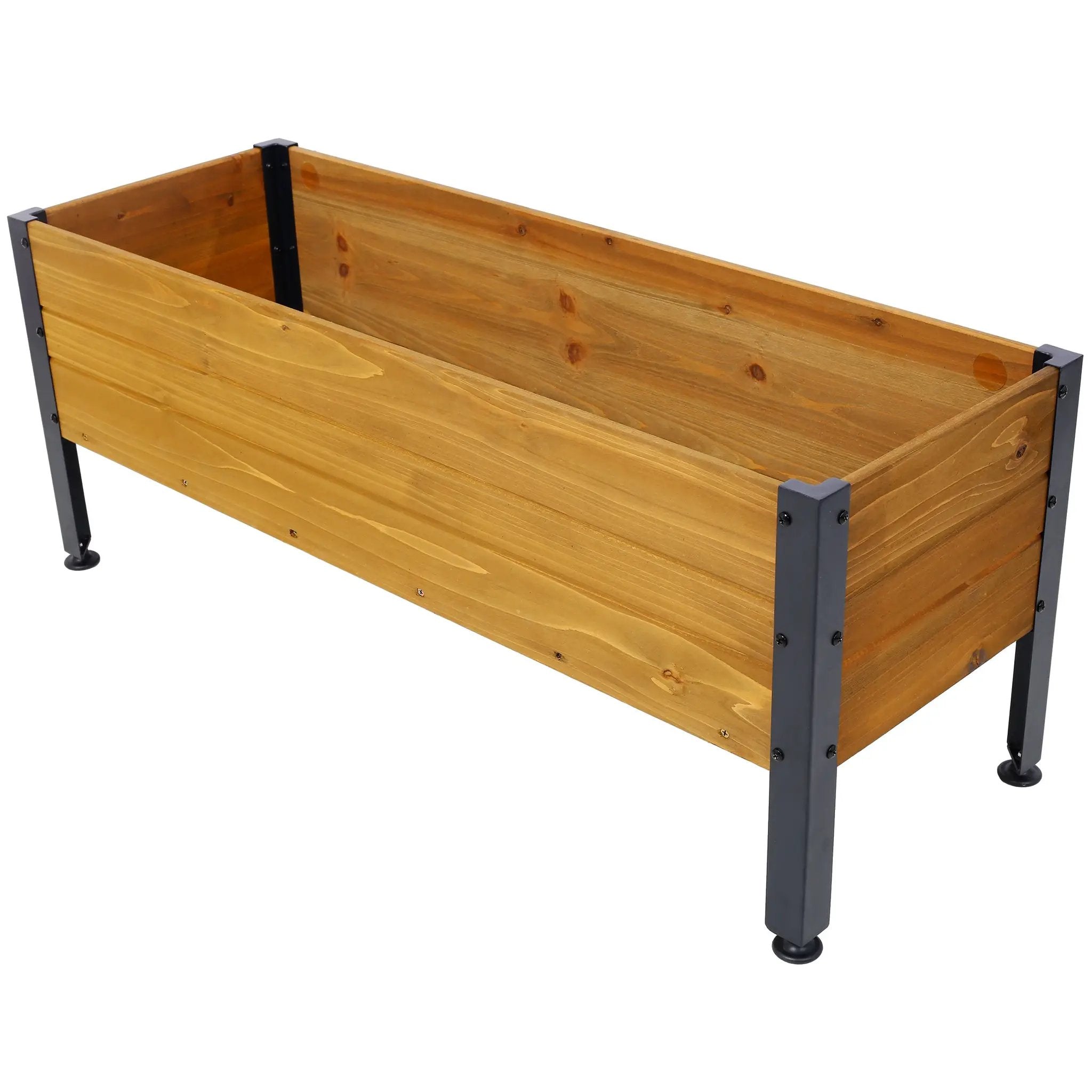 Wood Rectangular Garden Planter Box by HouseOfZazla