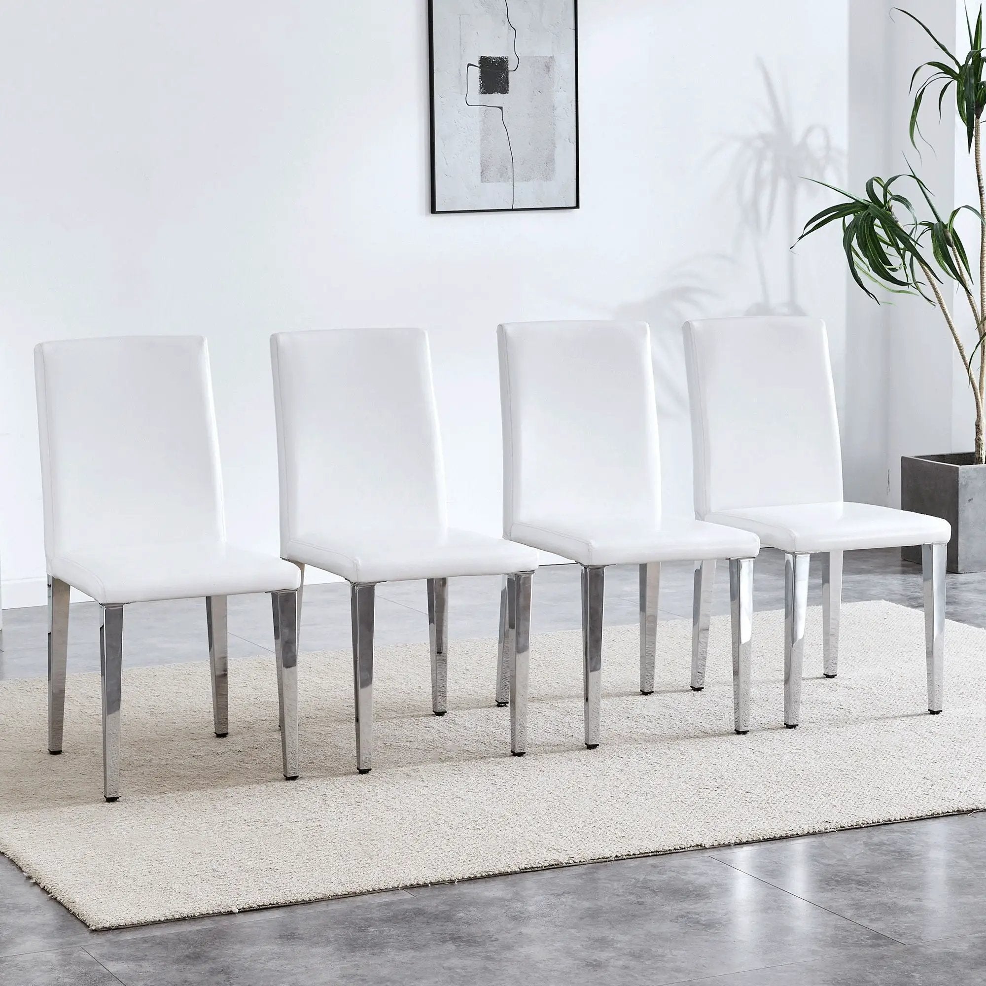 Elegant Upholstered Chairs & Metal Legs by Unique Piece Furniture