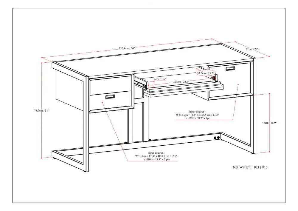 Hampden - Desk - Weathered Gray by Unique Piece Furniture