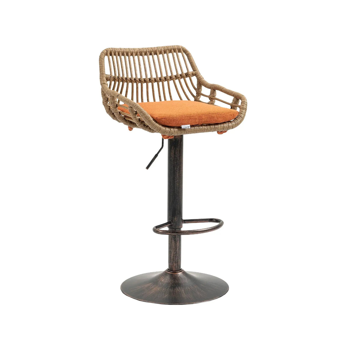 Modern Swivel Bar Stools Adjustable Counter Chairs With Footrest (Set of 2) by HouseOfZazla