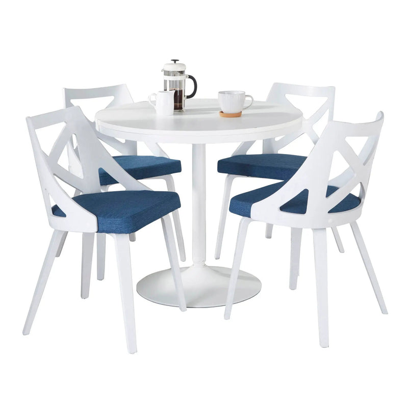 Dakota Charlotte - 5 Piece Contemporary Design, Dining Set by HouseOfZazla