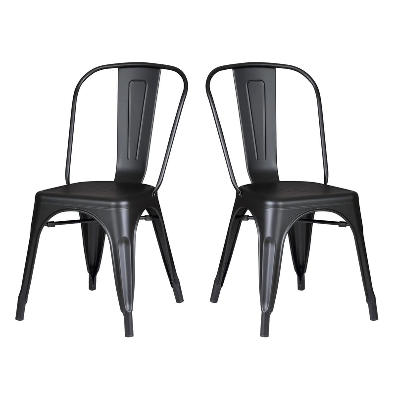 Set of 4 Stackable Metal Dining Chairs by HouseOfZazla