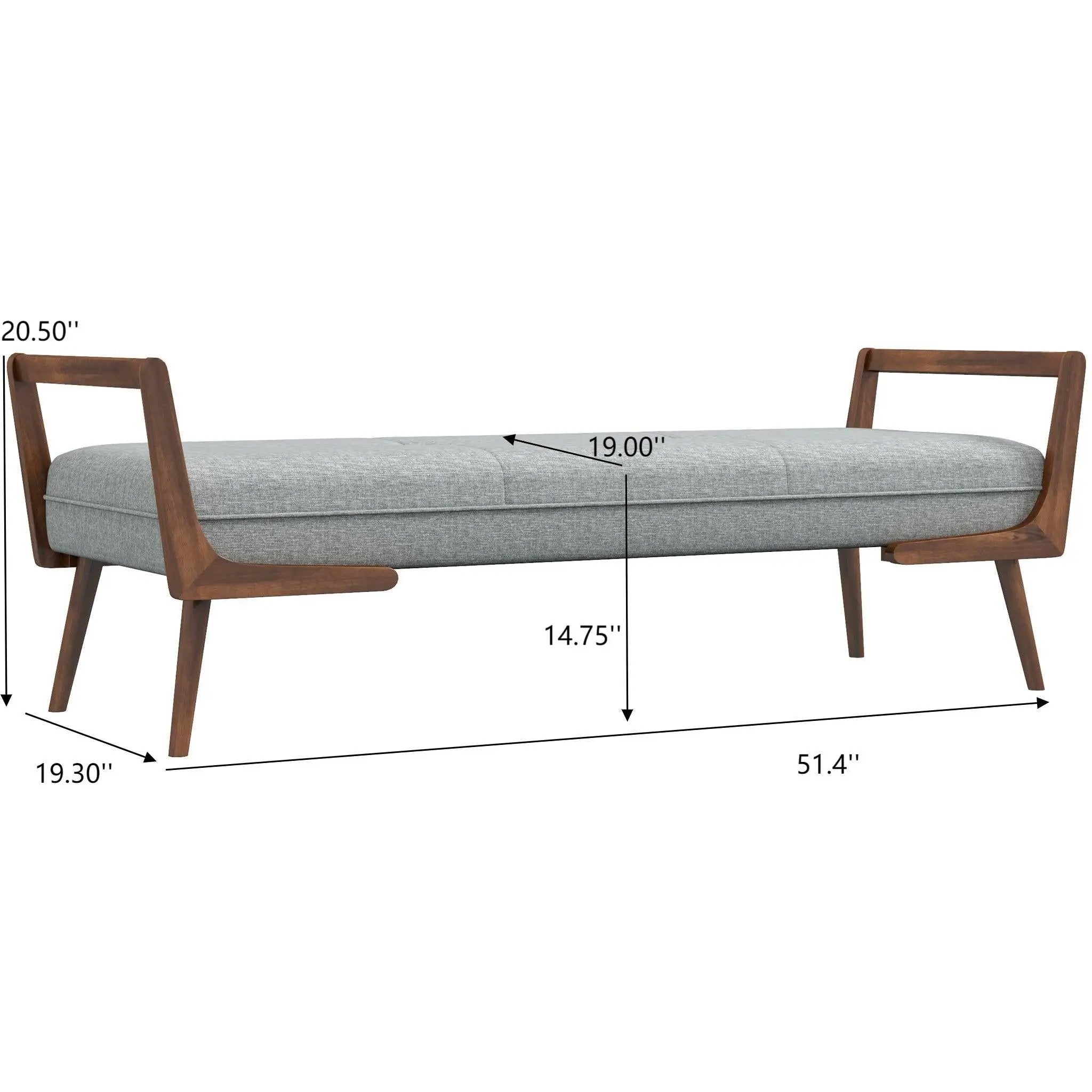Cora - Bench - Gray by Unique Piece Furniture
