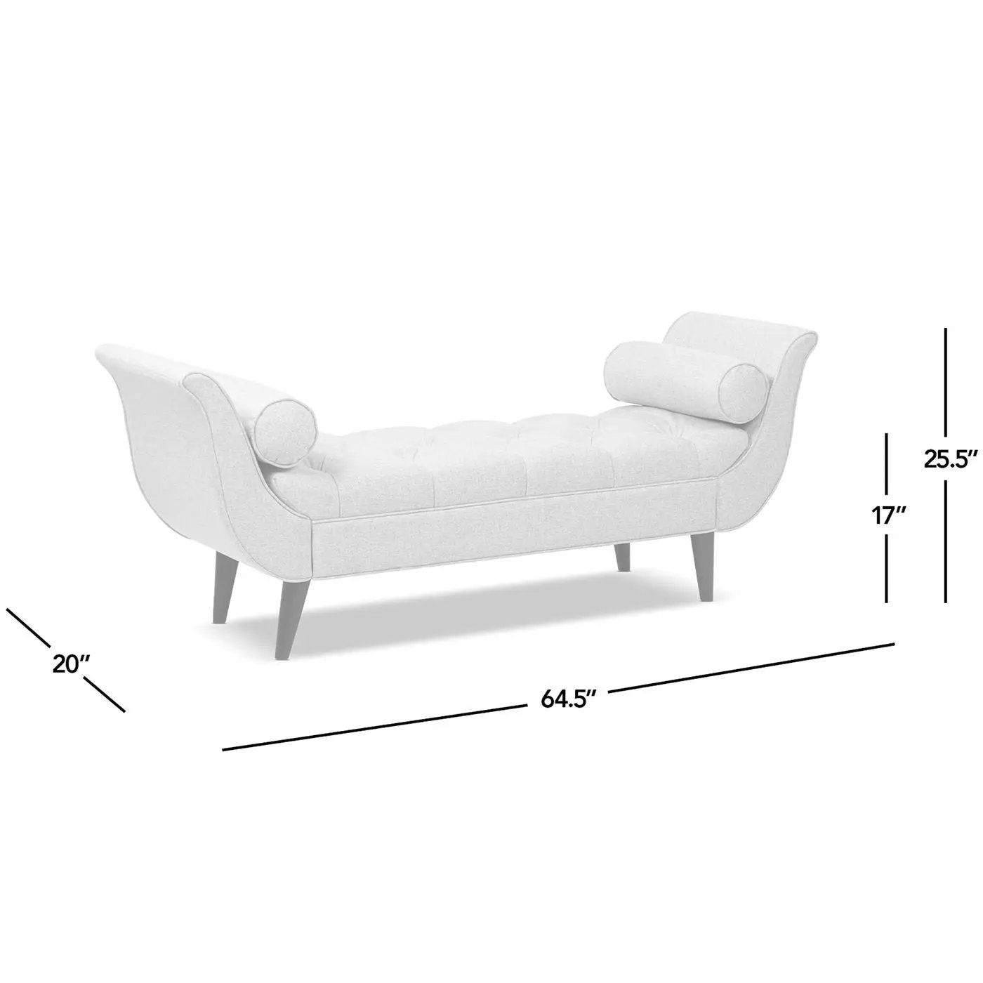 Alma - Tufted Flared Arm Entryway Bench by HouseOfZazla
