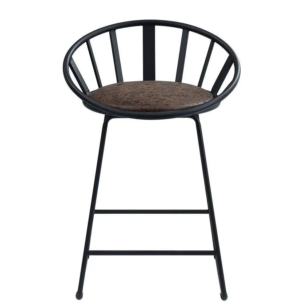 Zudora - Counter Height Chair (Set of 2) - Synthetic Leather & Black by Unique Piece Furniture