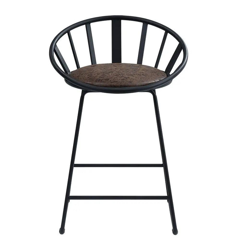 Zudora - Counter Height Chair (Set of 2) - Synthetic Leather & Black by Unique Piece Furniture