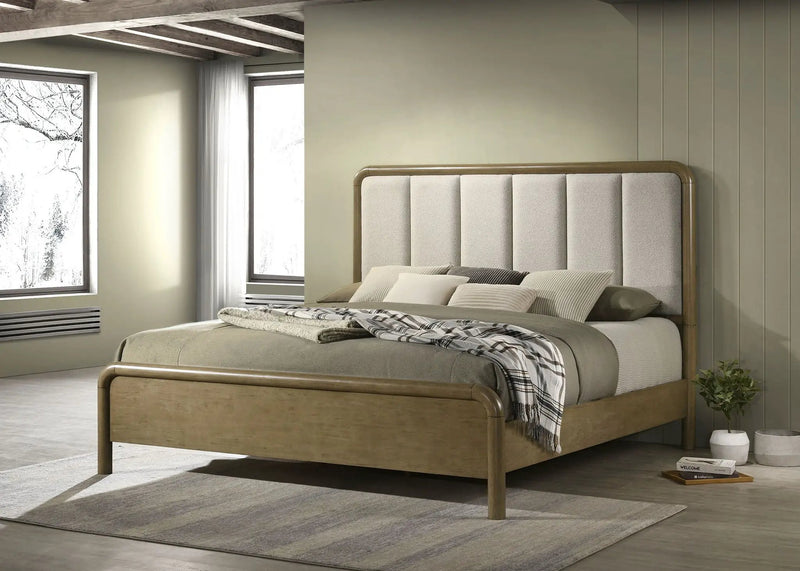 Amsbury 59-inch Upholstered California King Bed Nutmeg by Unique Piece Furniture