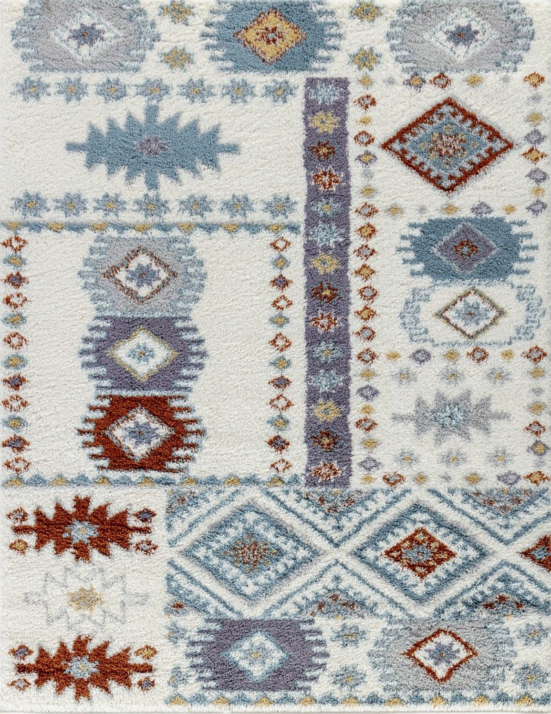 Loft Shag - 7'10" X 9'10" Shaggy Area Rug - Ivory by HouseOfZazla