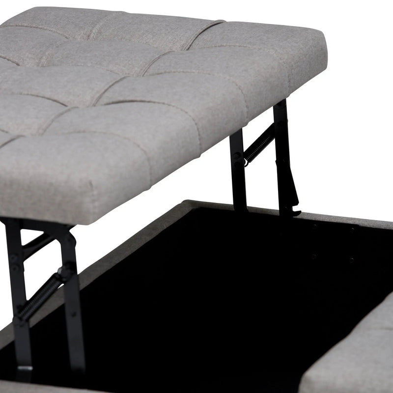 Harrison - Upholstered Coffee Table Storage Ottoman by HouseOfZazla