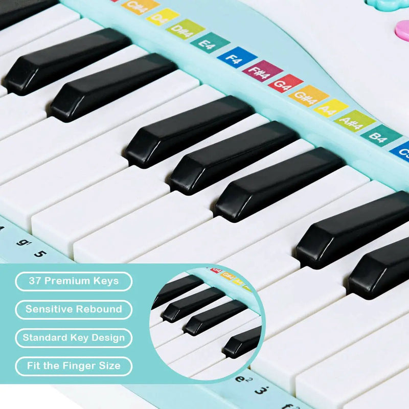Multifunctional 37 Electric Keyboard Piano with Microphone by DirectDeals
