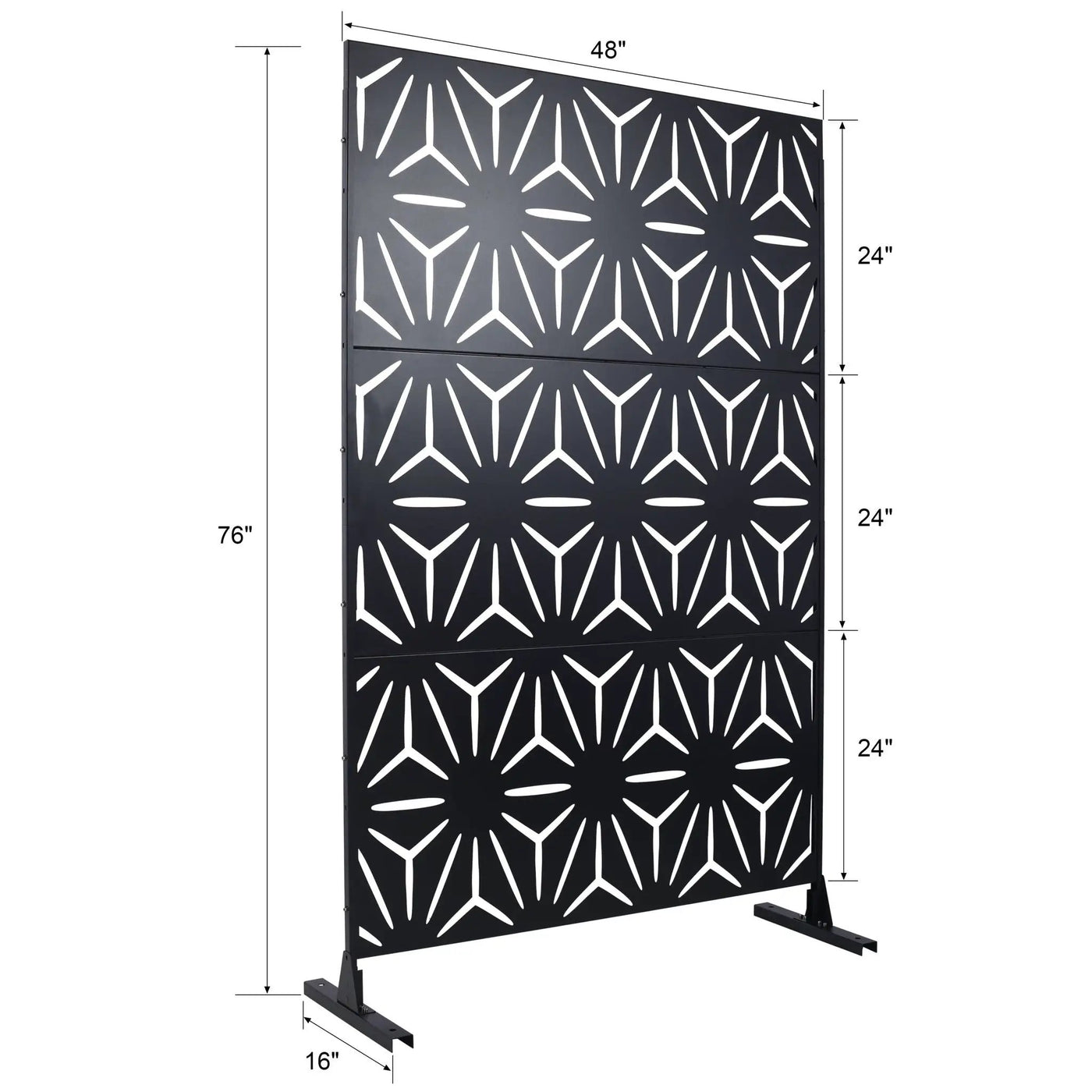 Outdoor & Indoor Metal Privacy Screen, Freestanding Decorative Panels by HouseOfZazla