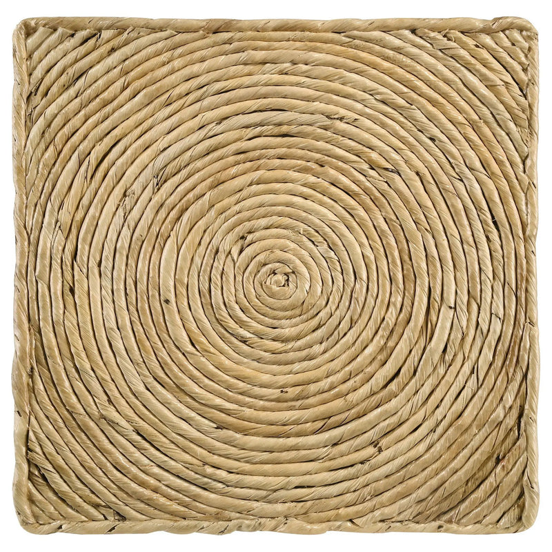 Artina Woven Rattan Round Side End Table Natural Brown by Unique Piece Furniture
