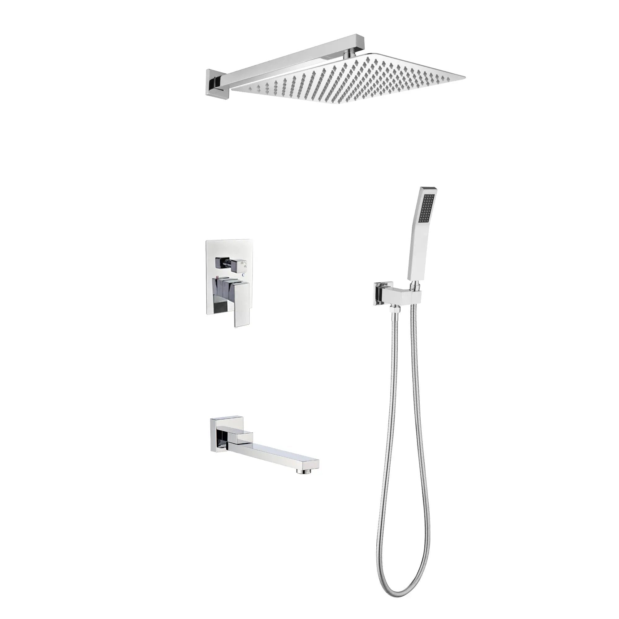 Wall Mounted Shower System Combo with Hand Shower by HouseOfZazla