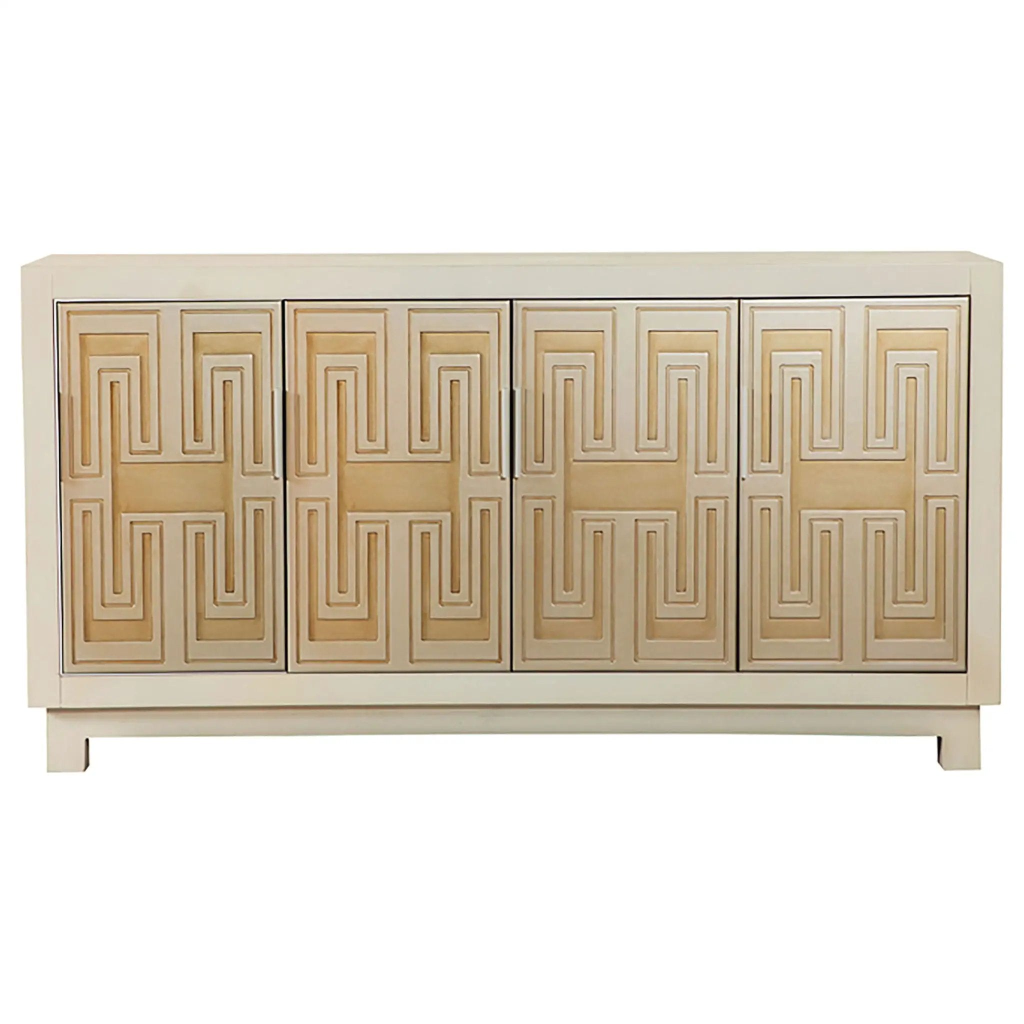 Wanda - Rectangular 4 Door Accent Cabinet - White by HouseOfZazla