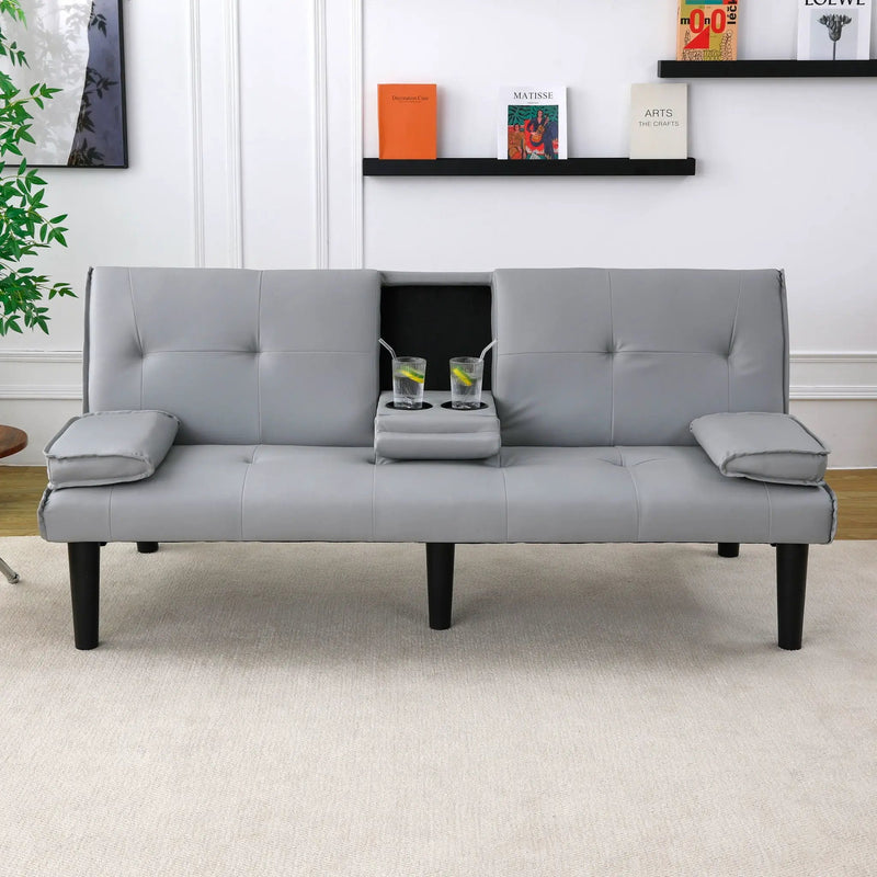 Sofa Bed With Foldable Design And Cup Holder by HouseOfZazla