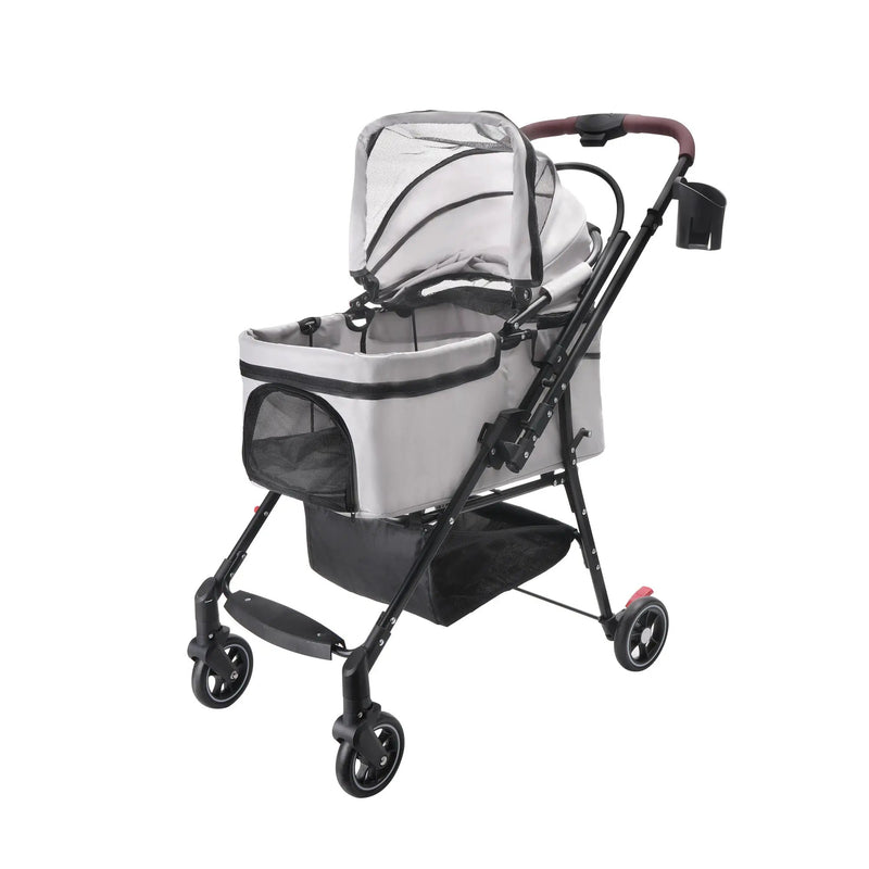 4-Wheel Foldable Pet Stroller for Dogs and Cats by HouseOfZazla