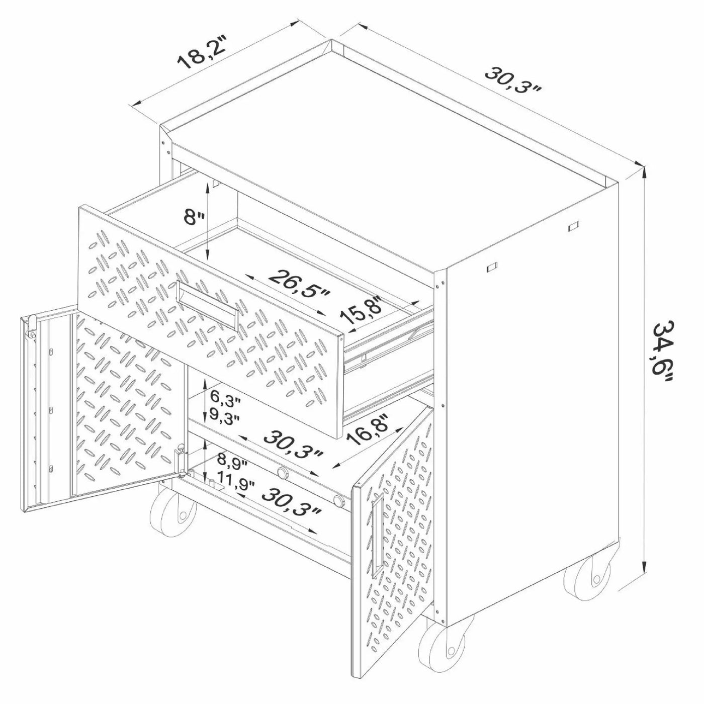 Fortress - Mobile Design Garage Cabinet by HouseOfZazla