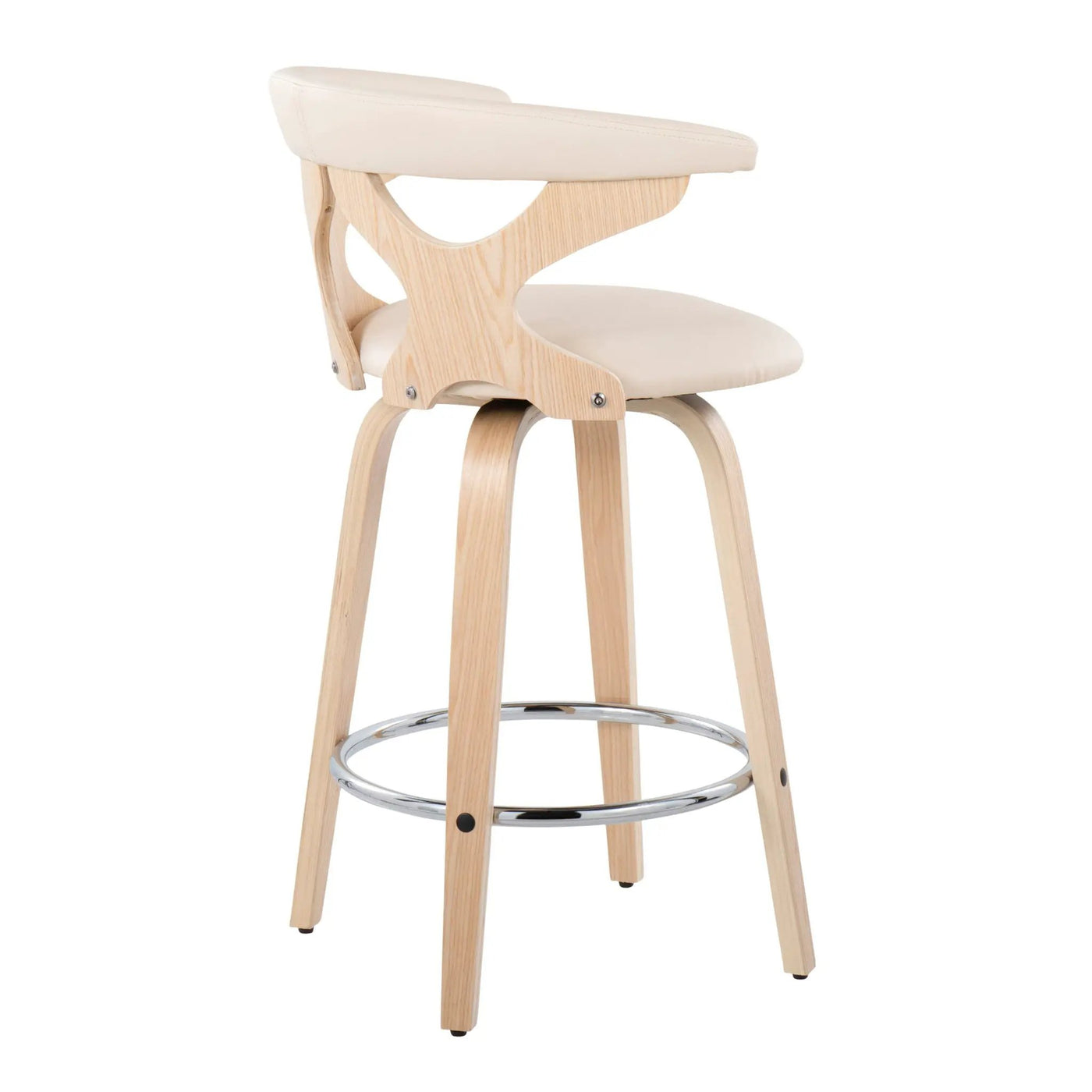 Gardenia - Mid Century Modern Fixed Height Counter Stool With Swivel (Set of 2) by HouseOfZazla