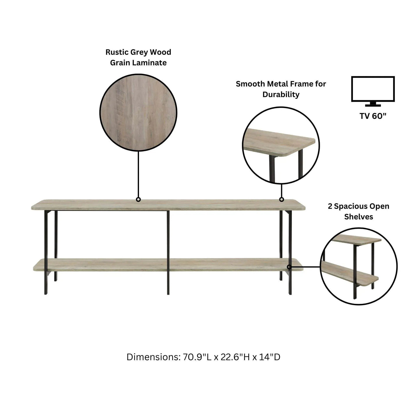 Celine - 2 Shelf Console Table by HouseOfZazla
