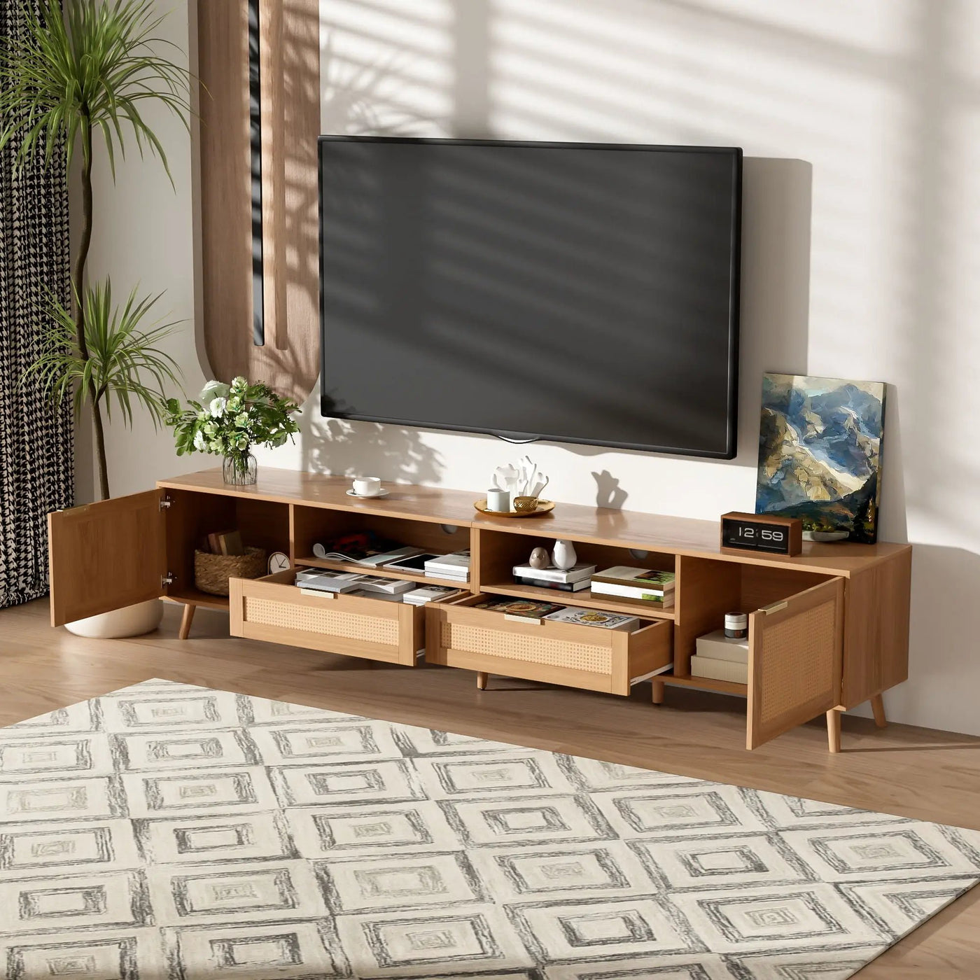 TV Stand Media Console With Cable Management by HouseOfZazla