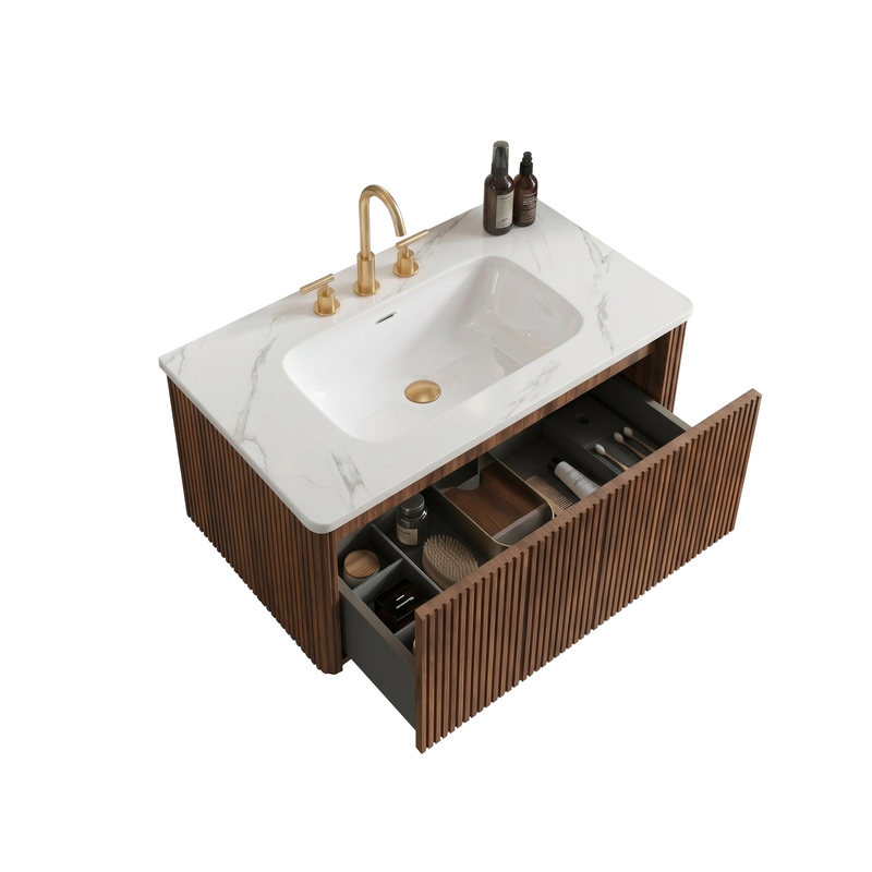 Etna 36" Striped Walnut Bathroom Vanity by HouseOfZazla