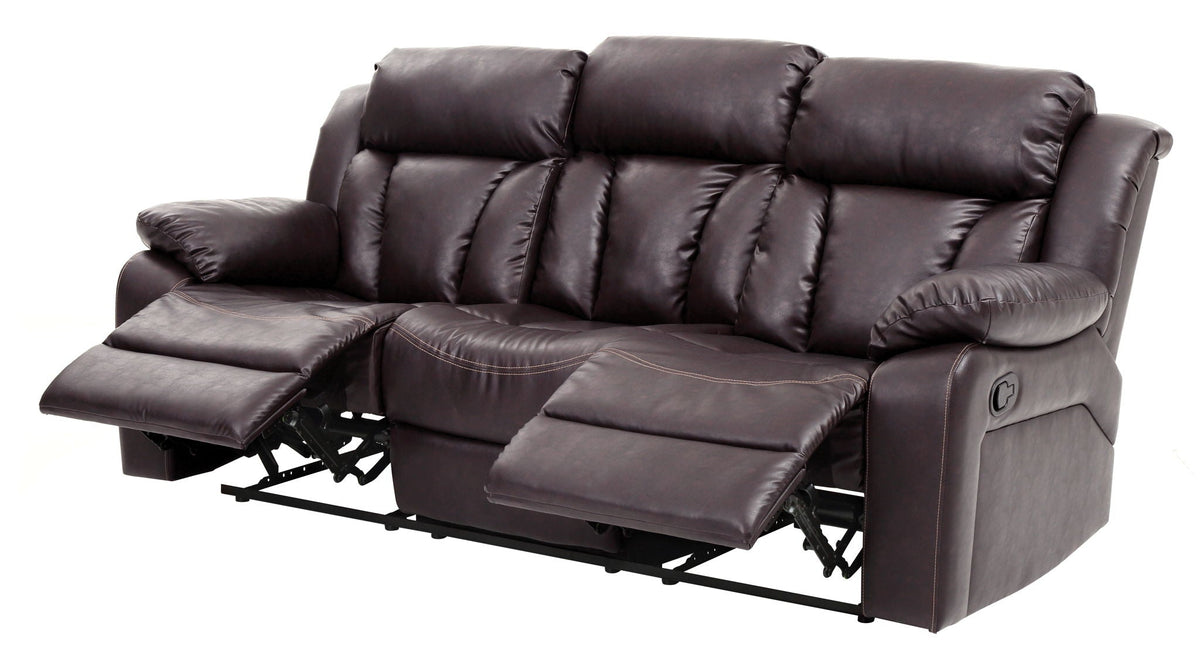 Elegant Reclining Sofa with Sturdy Construction - White, Black, Dark Brown, photo 3 of 18