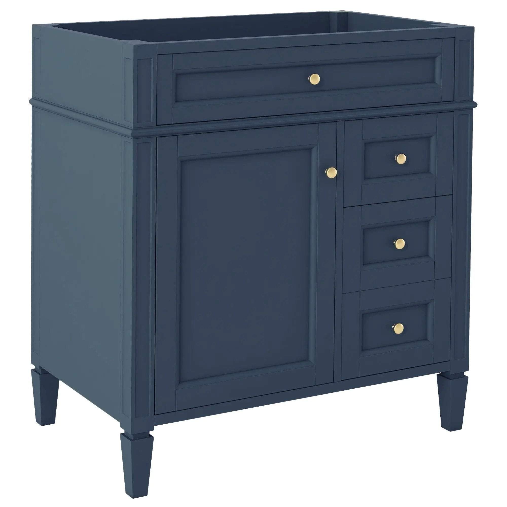 Bathroom Vanity With 2 Drawers And Tip-Out Drawer, Storage Cabinet by Unique Piece Furniture
