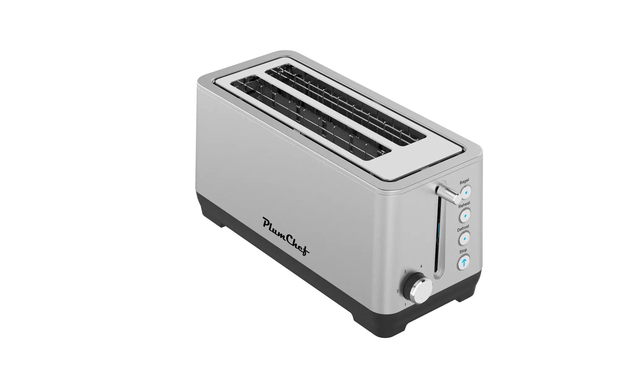 4-Slice Extra Wide Long Slot Toaster (Silver, 1500W) by HouseOfZazla