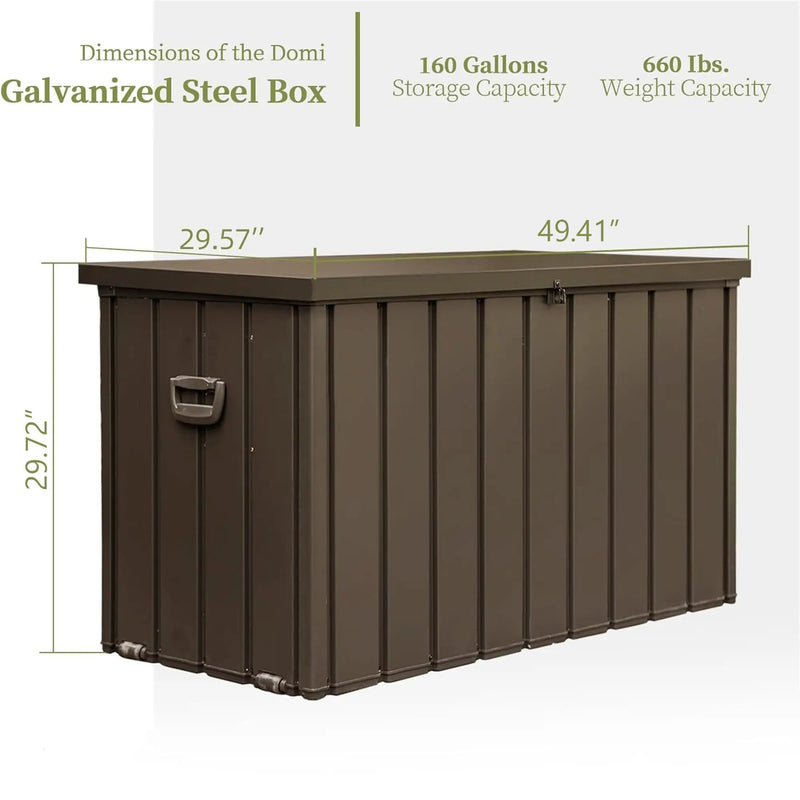 160 Gallon Outdoor Storage Deck Box Waterproof by HouseOfZazla