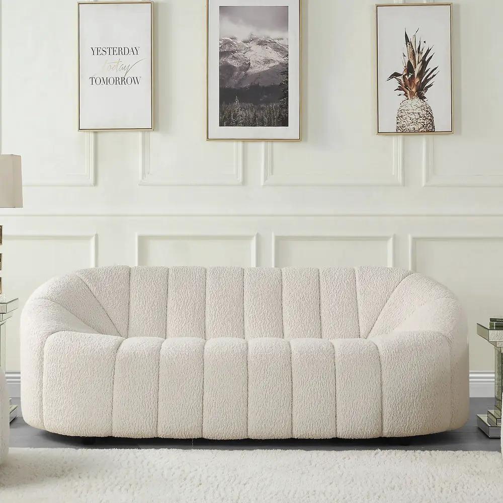 Osmash - Sofa - White Teddy Sherpa by Unique Piece Furniture