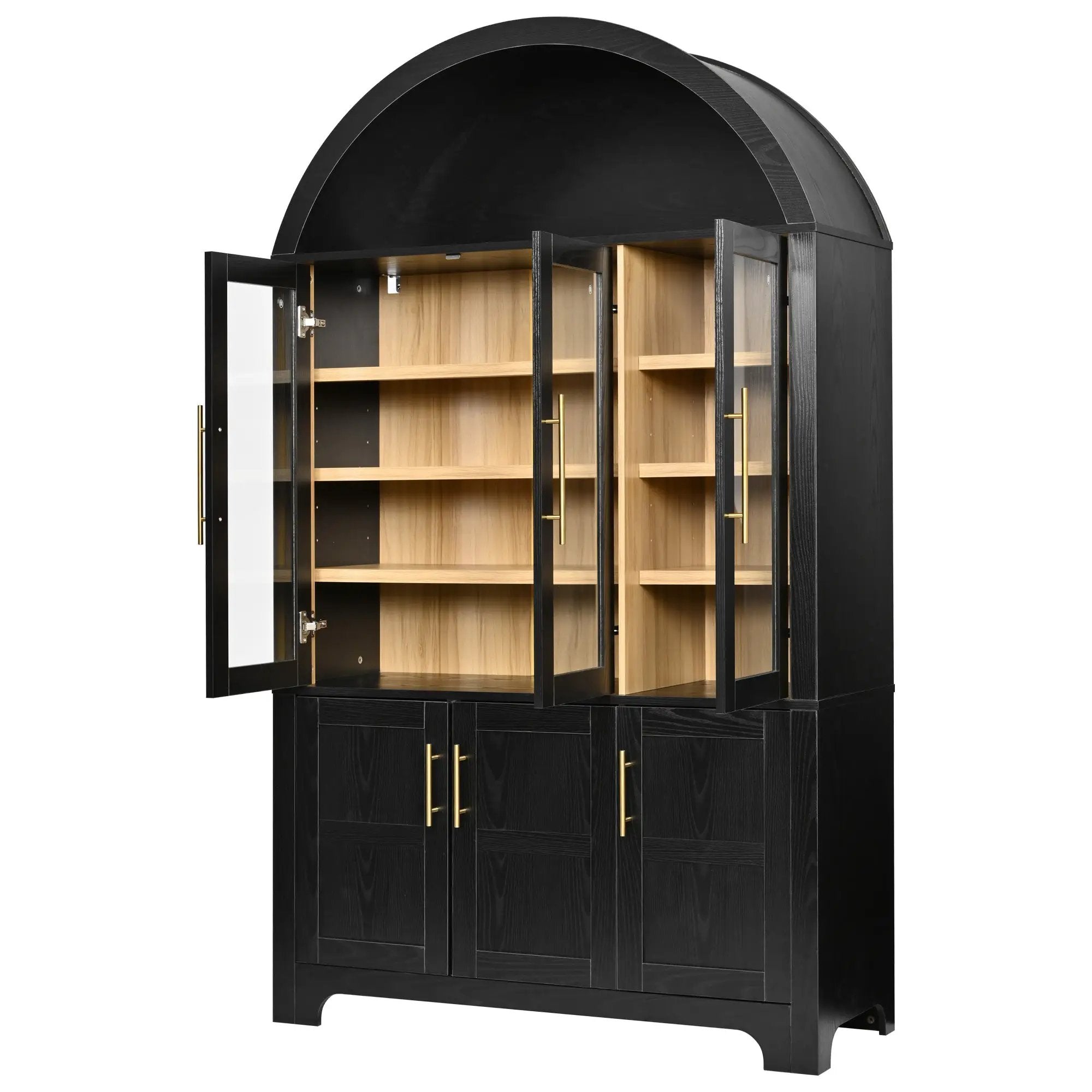 K&K 73" Tall Arched Kitchen Pantry by HouseOfZazla