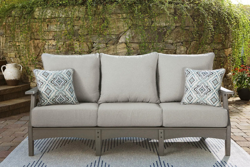 Visola - Sofa with Cushion - Gray by Unique Piece Furniture