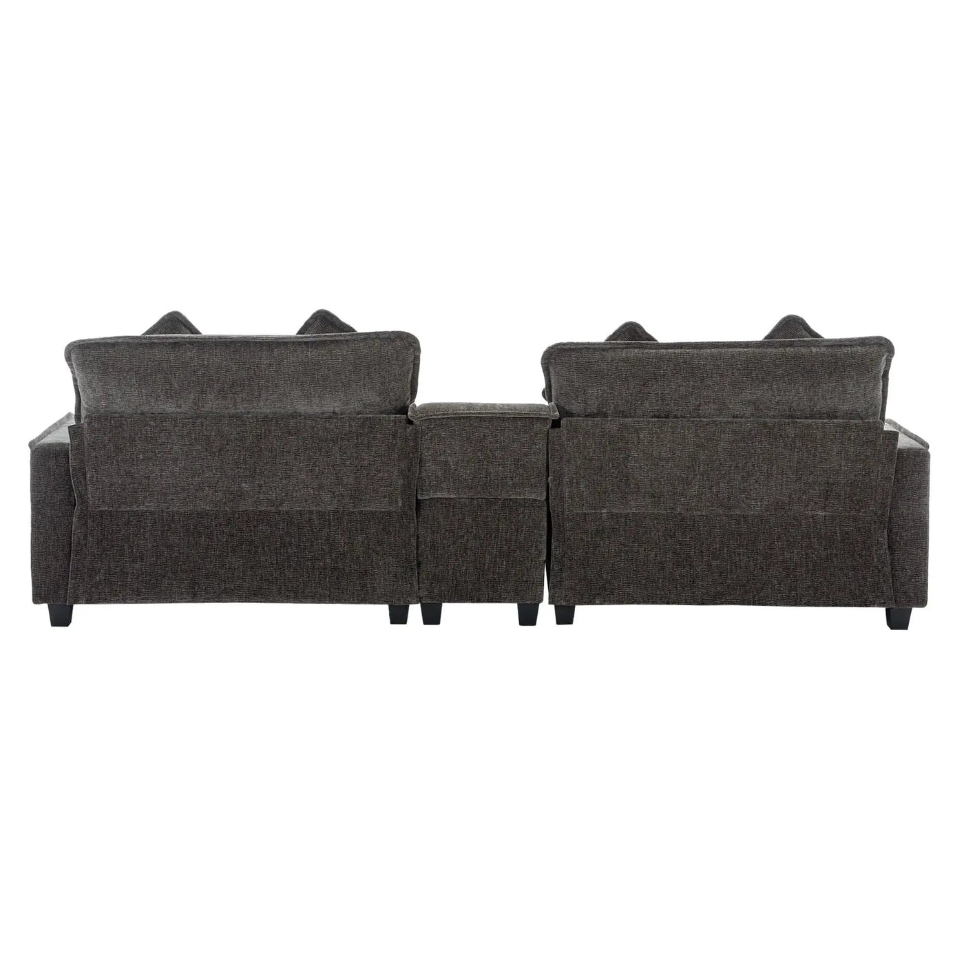 Modern Sectional Sofa With Removable Ottomans, USB Ports by HouseOfZazla