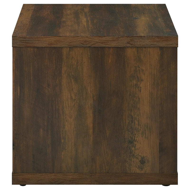 Frisco Square Engineered Wood Side End Table Dark Pine by Unique Piece Furniture