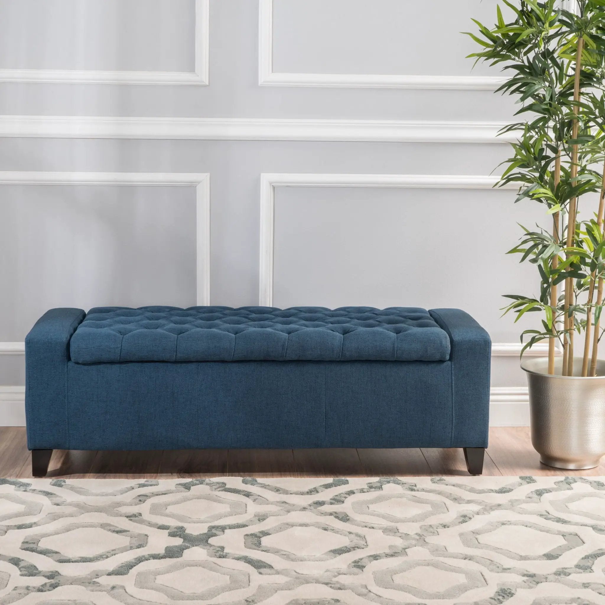 Guernsey Ottoman Storage With Tufted Top by HouseOfZazla