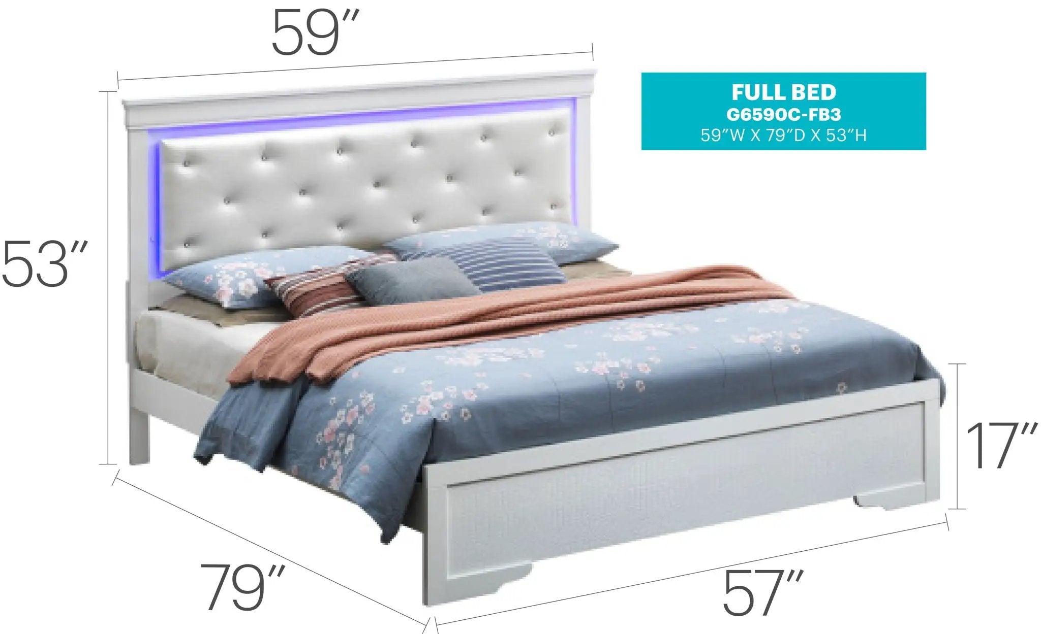 LED Elegant Bed by Unique Piece Furniture