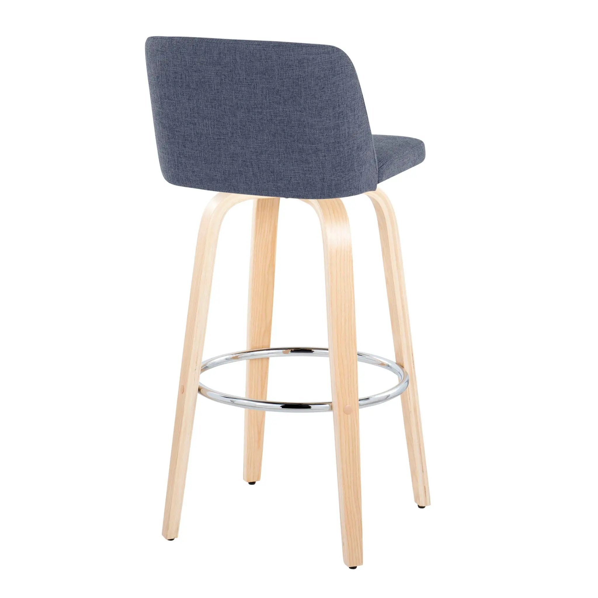 Toriano - Contemporary Fixed Height Barstool & Swivel With Round Footrest (Set of 2) by Unique Piece Furniture
