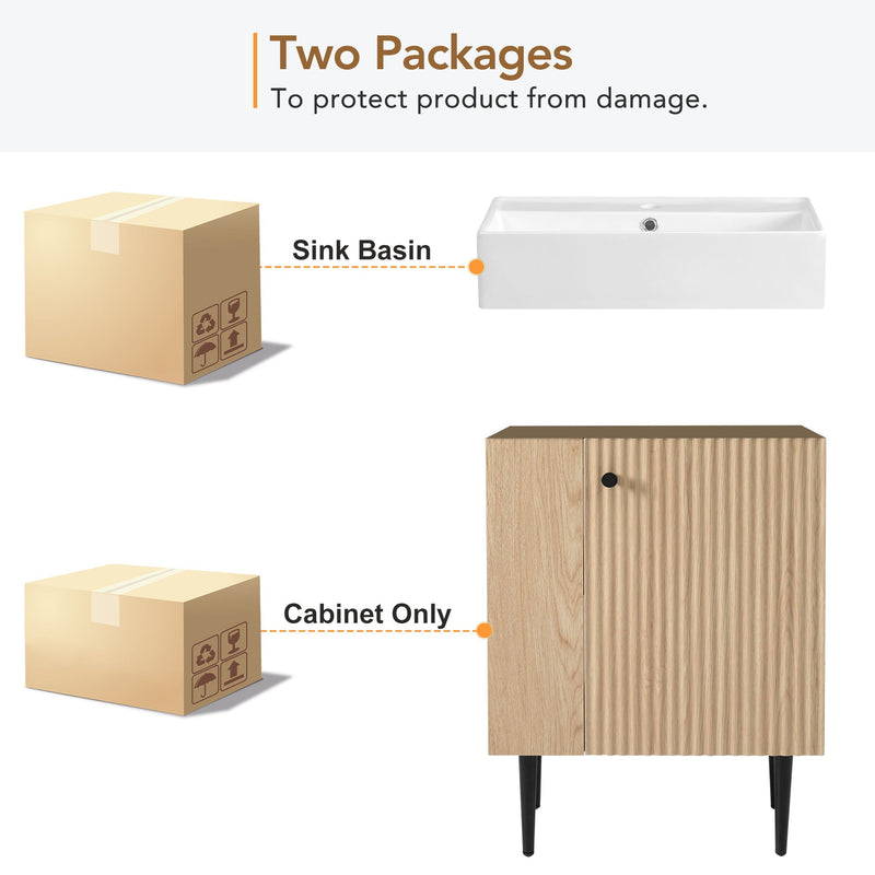 Bathroom Vanity, Combo Cabinet, Bathroom Storage Cabinet, Single Ceramic Sink by HouseOfZazla