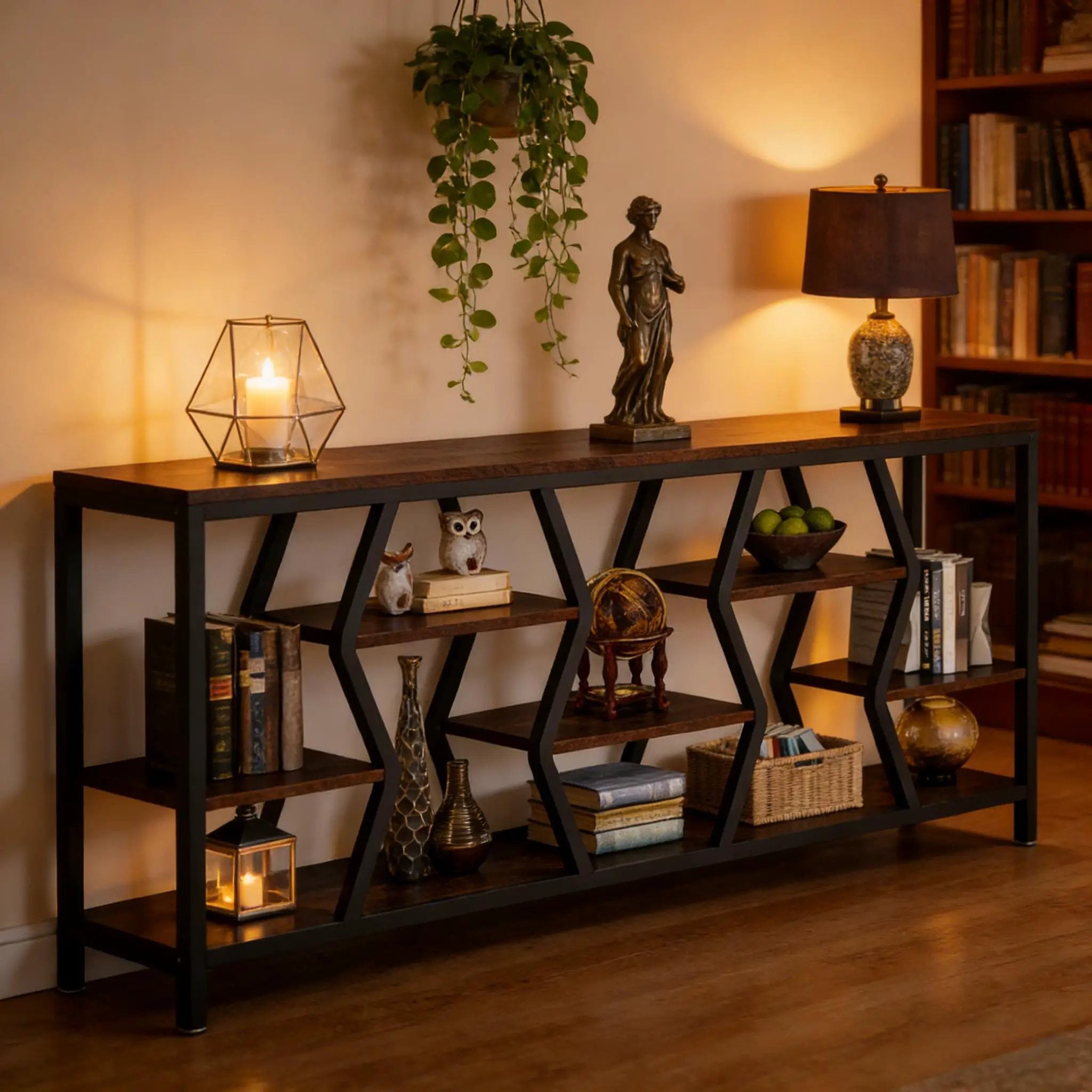 Durable Sofa Console Table with Generous Storage by HouseOfZazla