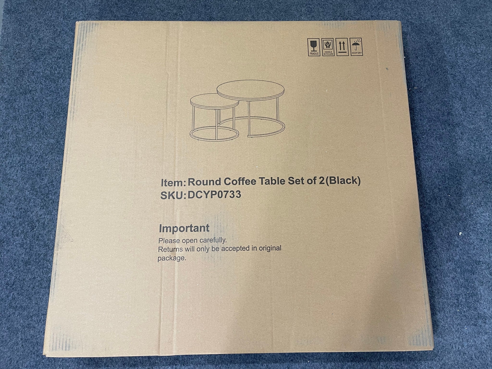 27.6in Nesting Coffee Table Set of 2 by HouseOfZazla